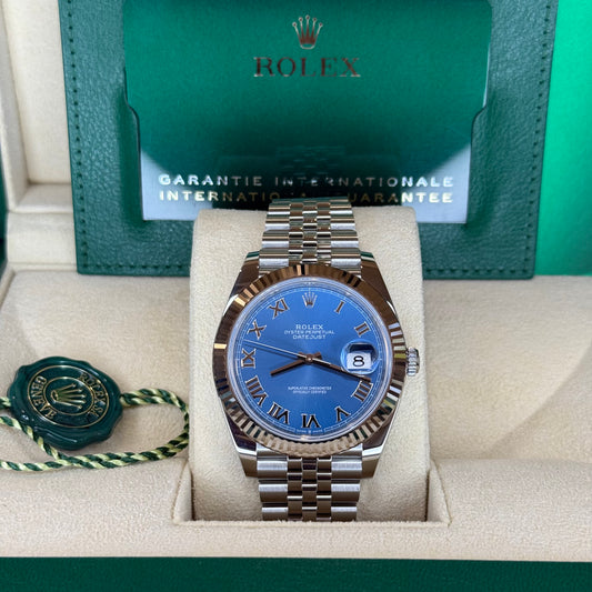 Rolex DateJust 41 Blue Roman Dial