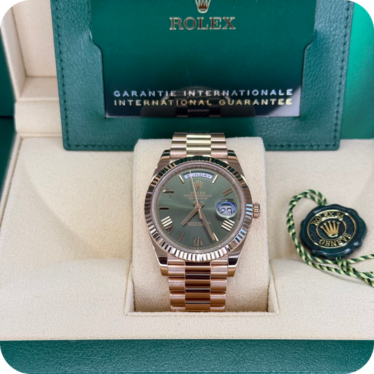 Rose Gold Olive Day Date